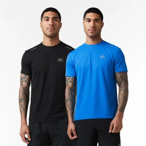 2-Pack Training T-Shirts | Black/Cobalt