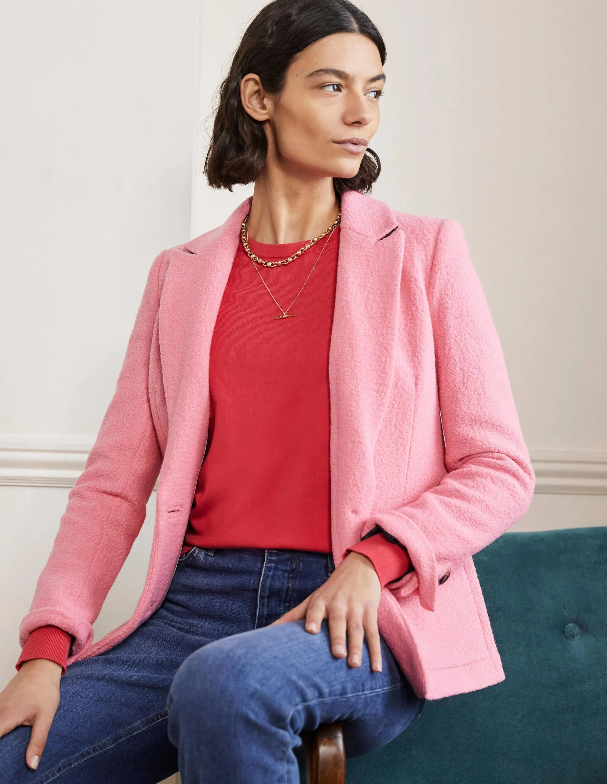 Cotton Crew Neck Jumper-Radish