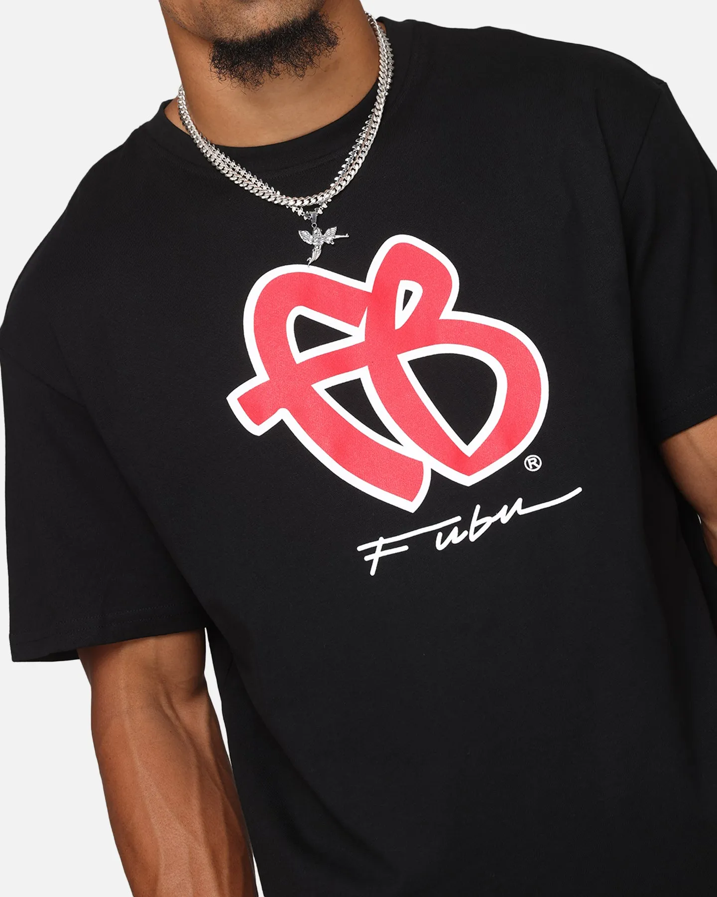Fubu Basic T-Shirt Black/Red/White