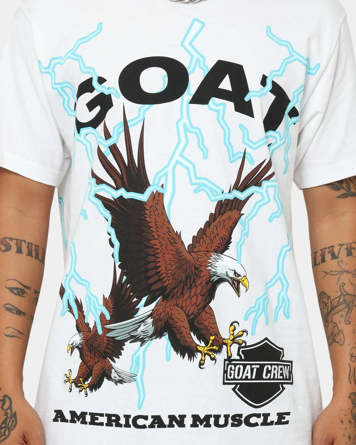 Goat Crew American Muscle T-Shirt White