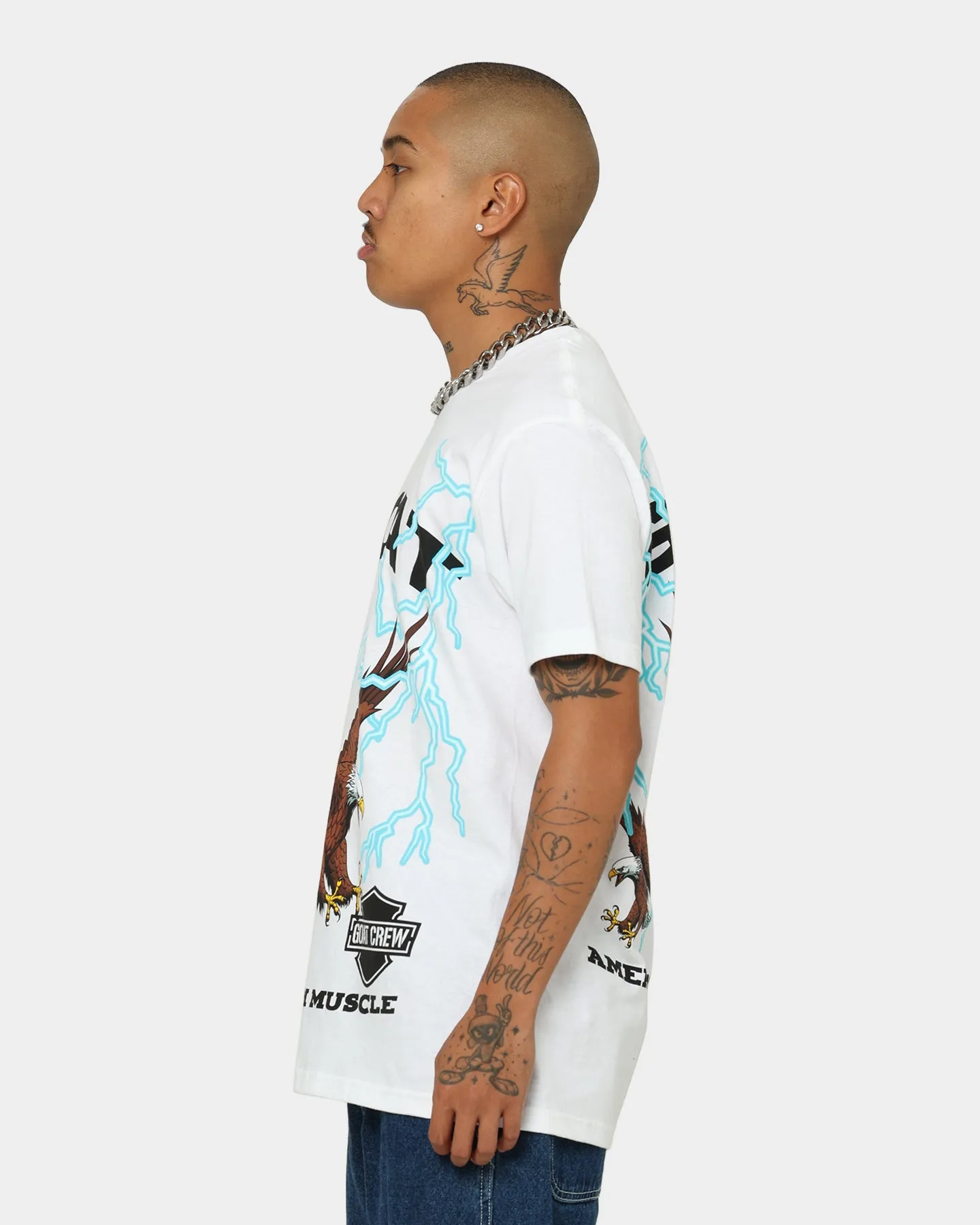 Goat Crew American Muscle T-Shirt White