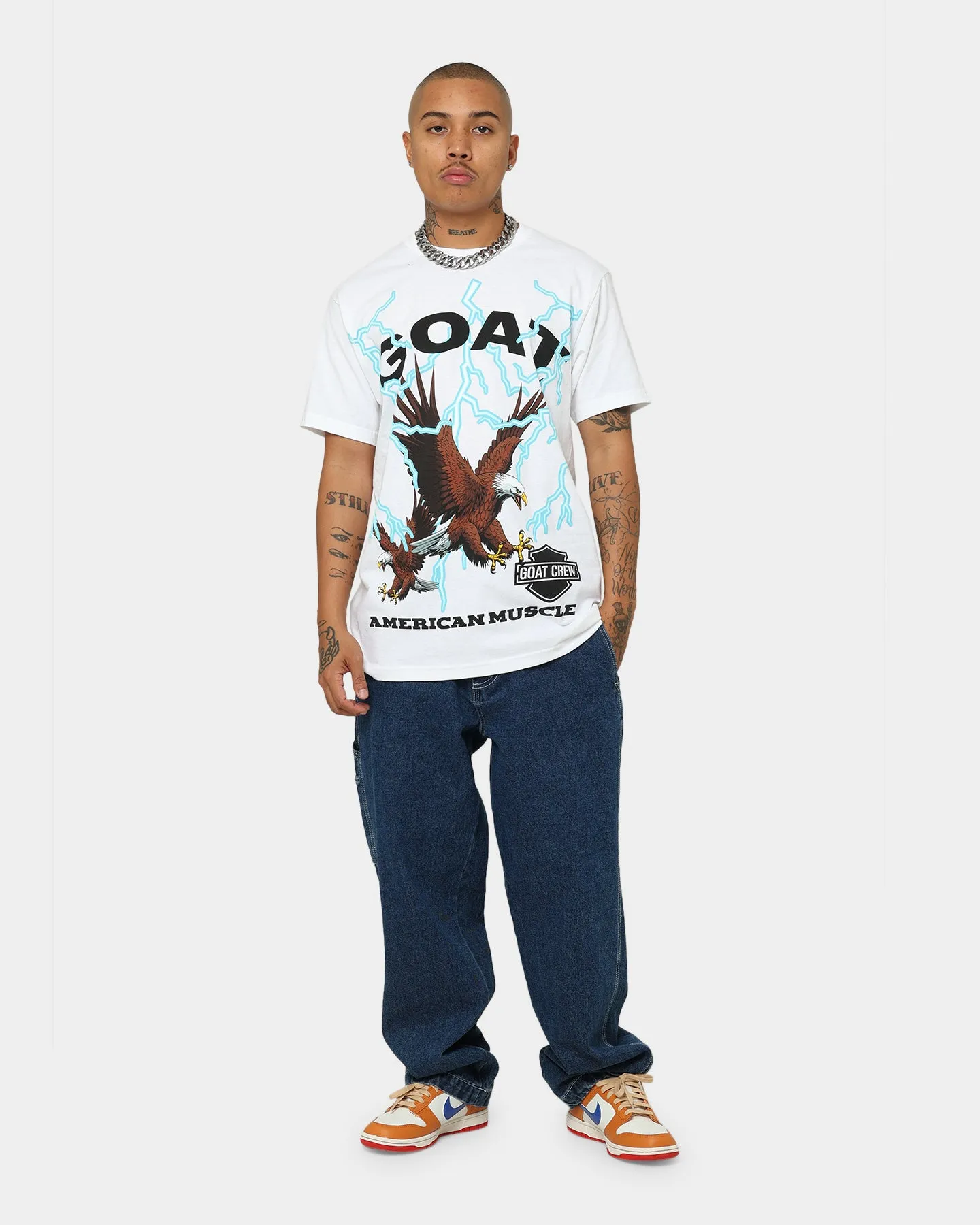 Goat Crew American Muscle T-Shirt White