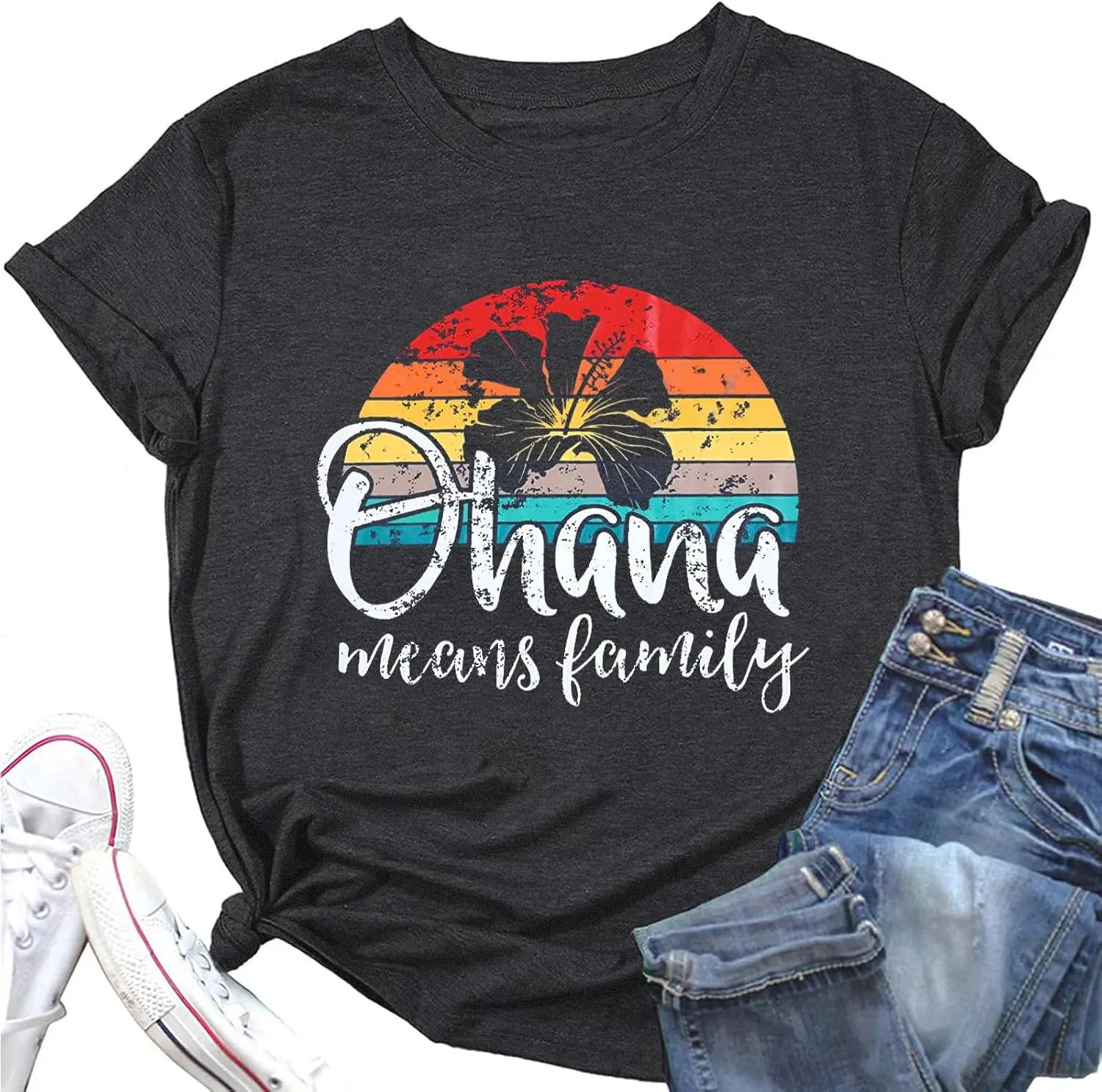 Hawaiian Shirts for Women Palm Trees Graphic Tees Summer Beach Vacation Tops Short Sleeve Casual Tshirt