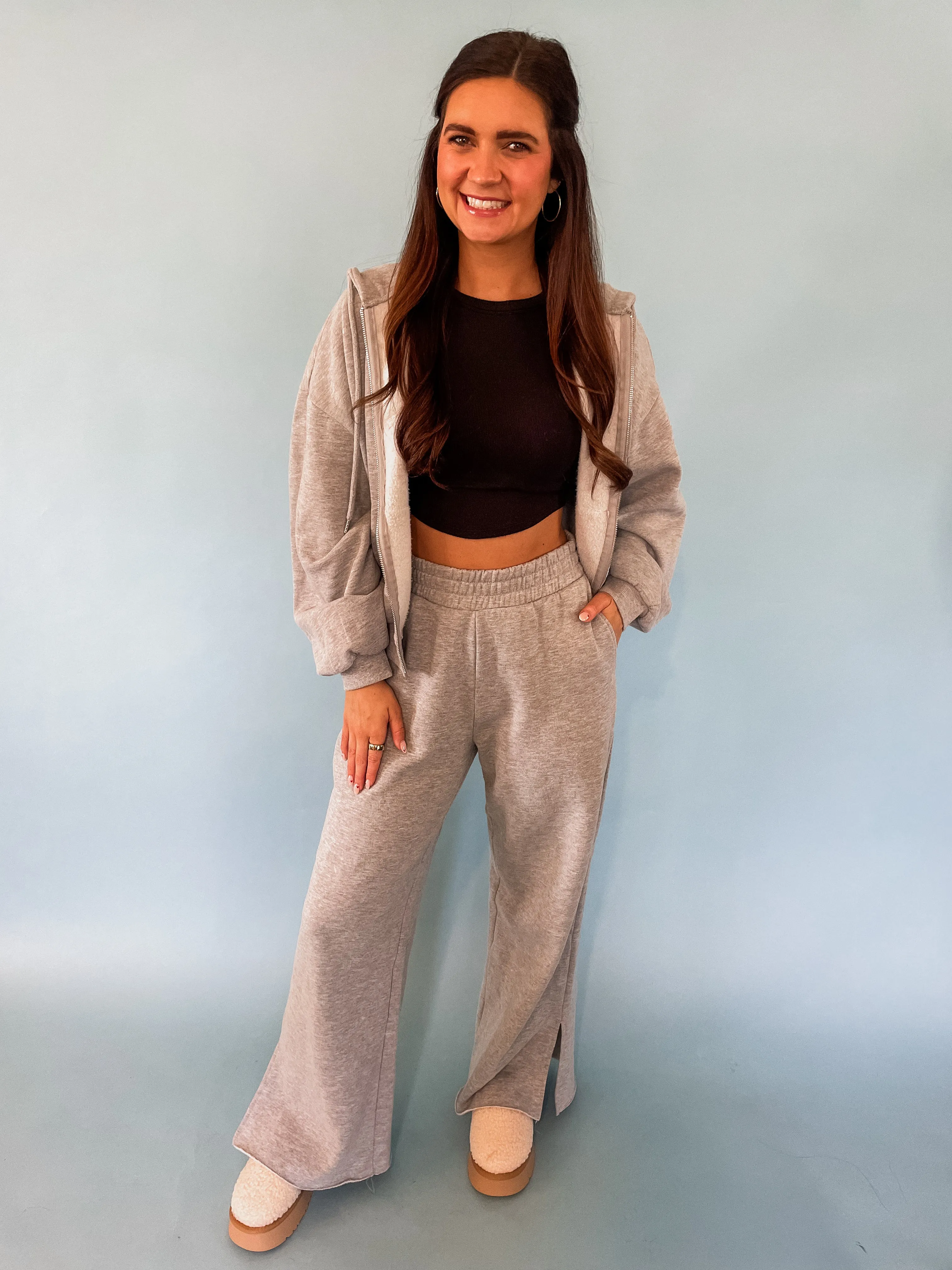 Heather Grey Zip Up
