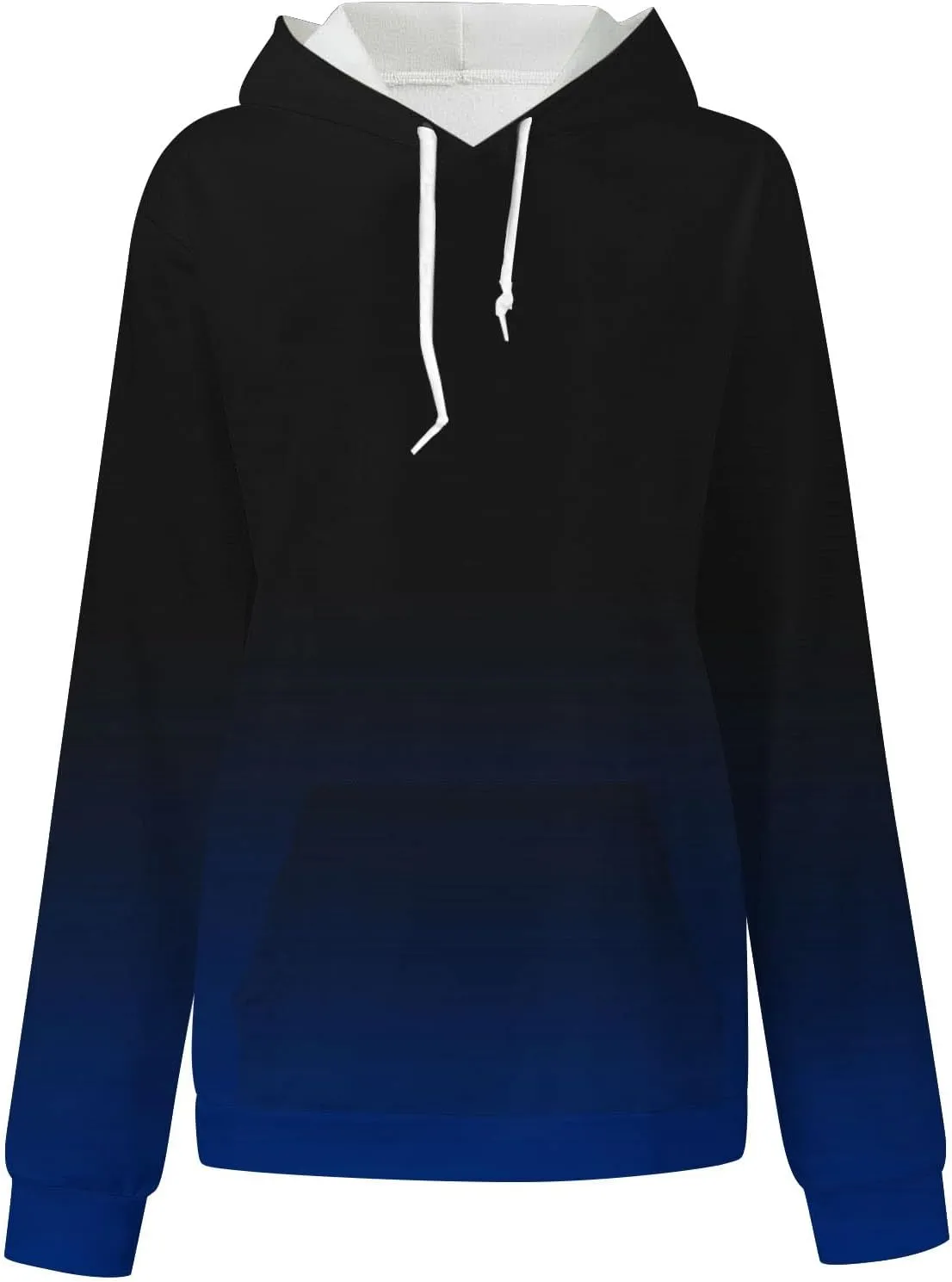 Hoodies For Women 2024 Causal Fall Fashion Oversized Hooded Sweatshirt Gradient Color Drawstring Pullover Hoodie