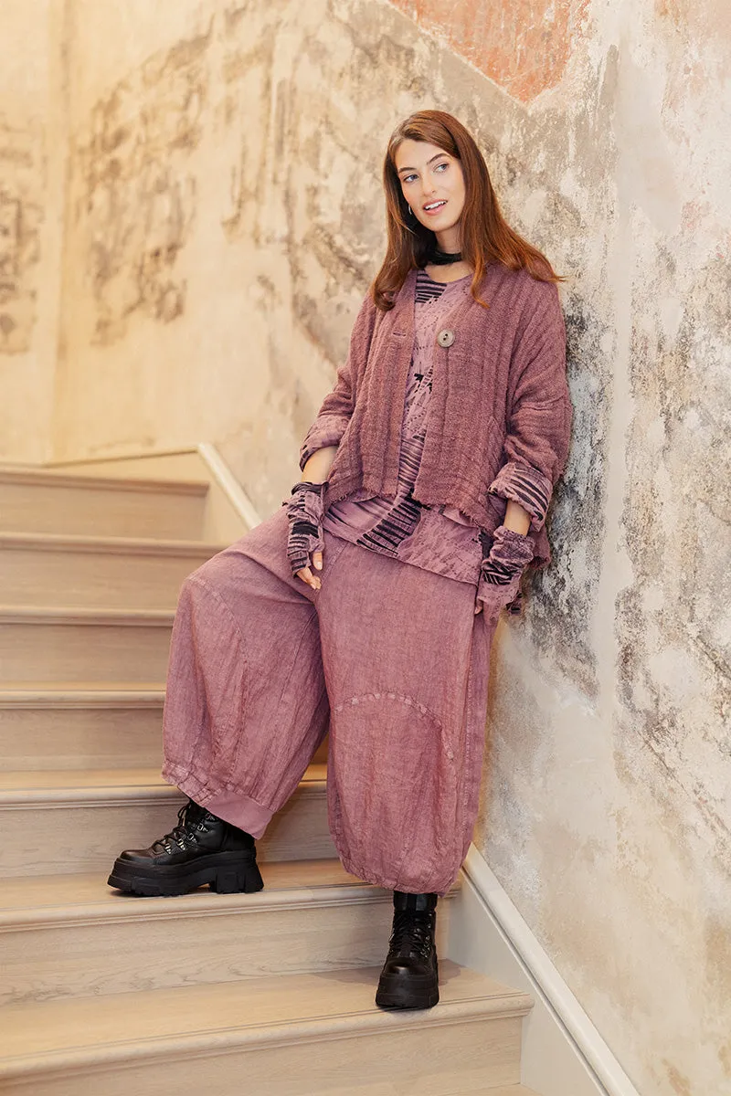 Mauve Taupe Serenity Cotton Jersey Tunic Top