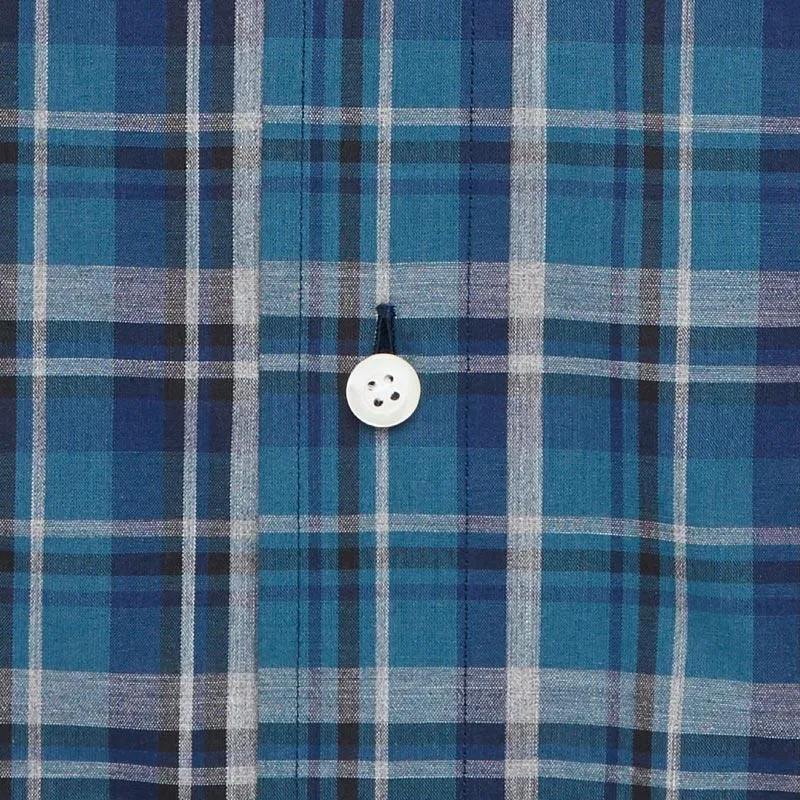 The Dark Blue Lanvale Plaid Casual Shirt